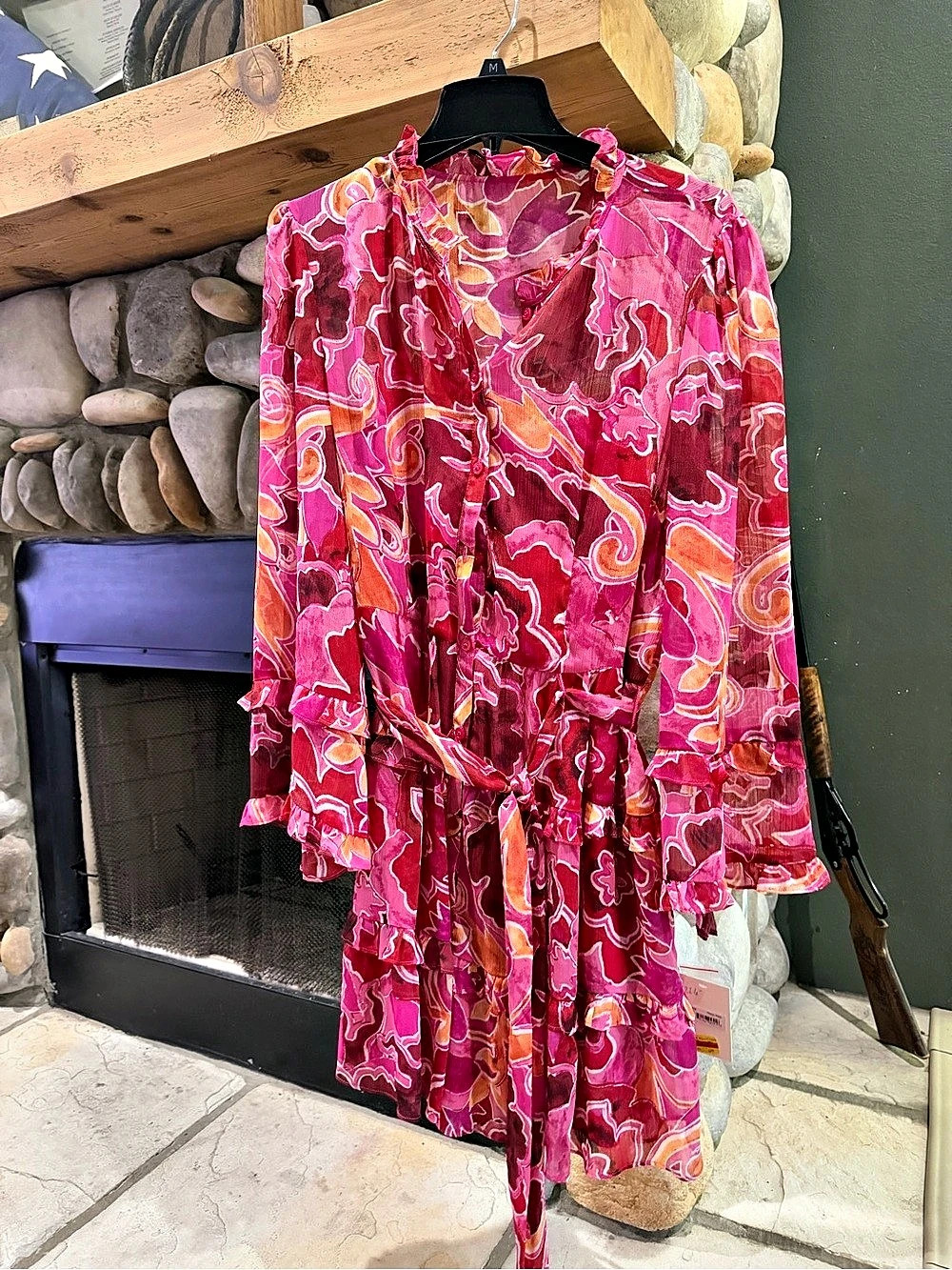 Donna Morgan Tania Shirtdress in Tilila Floral Pink & Orange Size 14 NWT